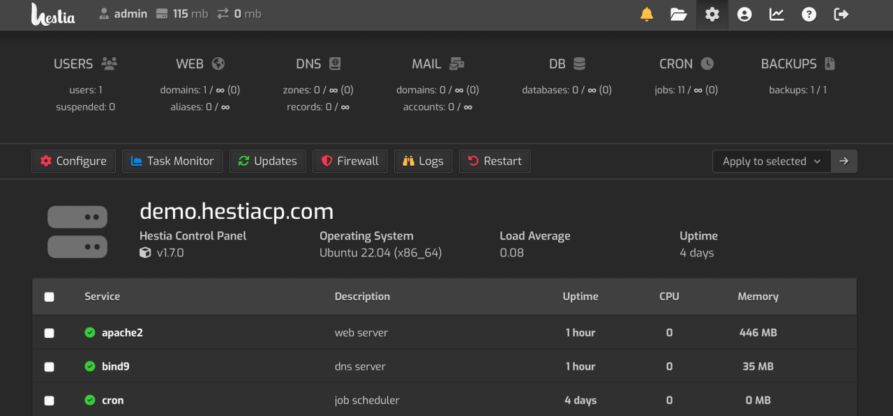 Menginstal Panel Kontrol HestiaCP di VPS Linux Pada Vps Linux di Indonesia: Panduan Lengkap